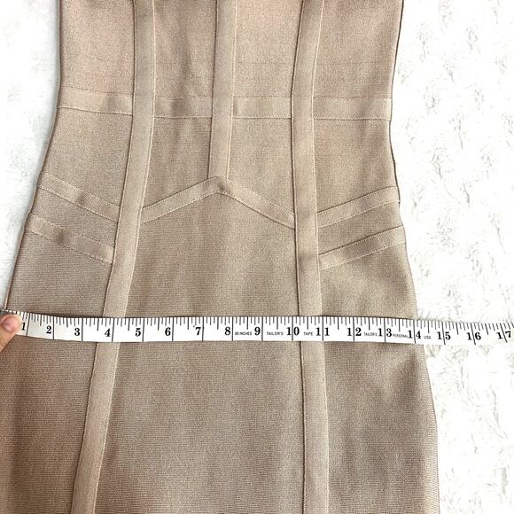 Bebe Rose Dust Sleeveless Open Back Bandage Bodycon Party Mini Dress XS - Picture 9 of 9